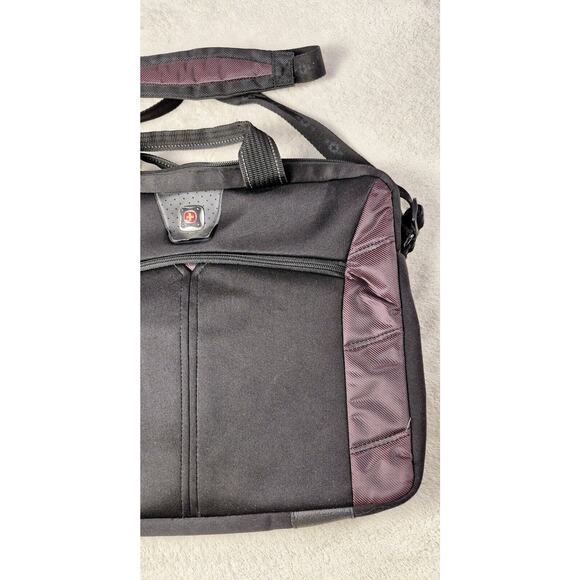 Swiss Gear Wenger padded laptop bag briefcase shoulder strap 18" x 13" black - Picture 2 of 13